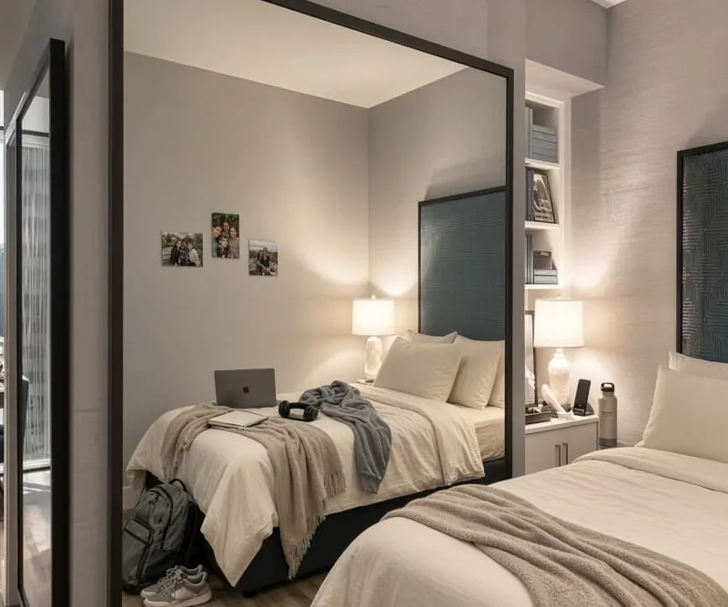 Luxury Furnished Studio Lease Takeover in Little Italy, San Diego | Parking Included, Hardwood Floors & Sunset Views!