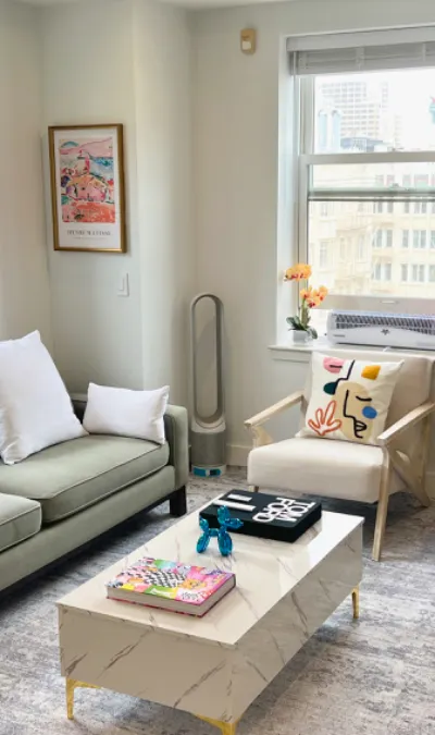 Modern 2BR king & office & sofabad, Nob Hill by UnionSq & FiDi