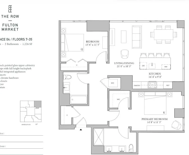 Luxury 2BR Apartment at The Row Fulton Market