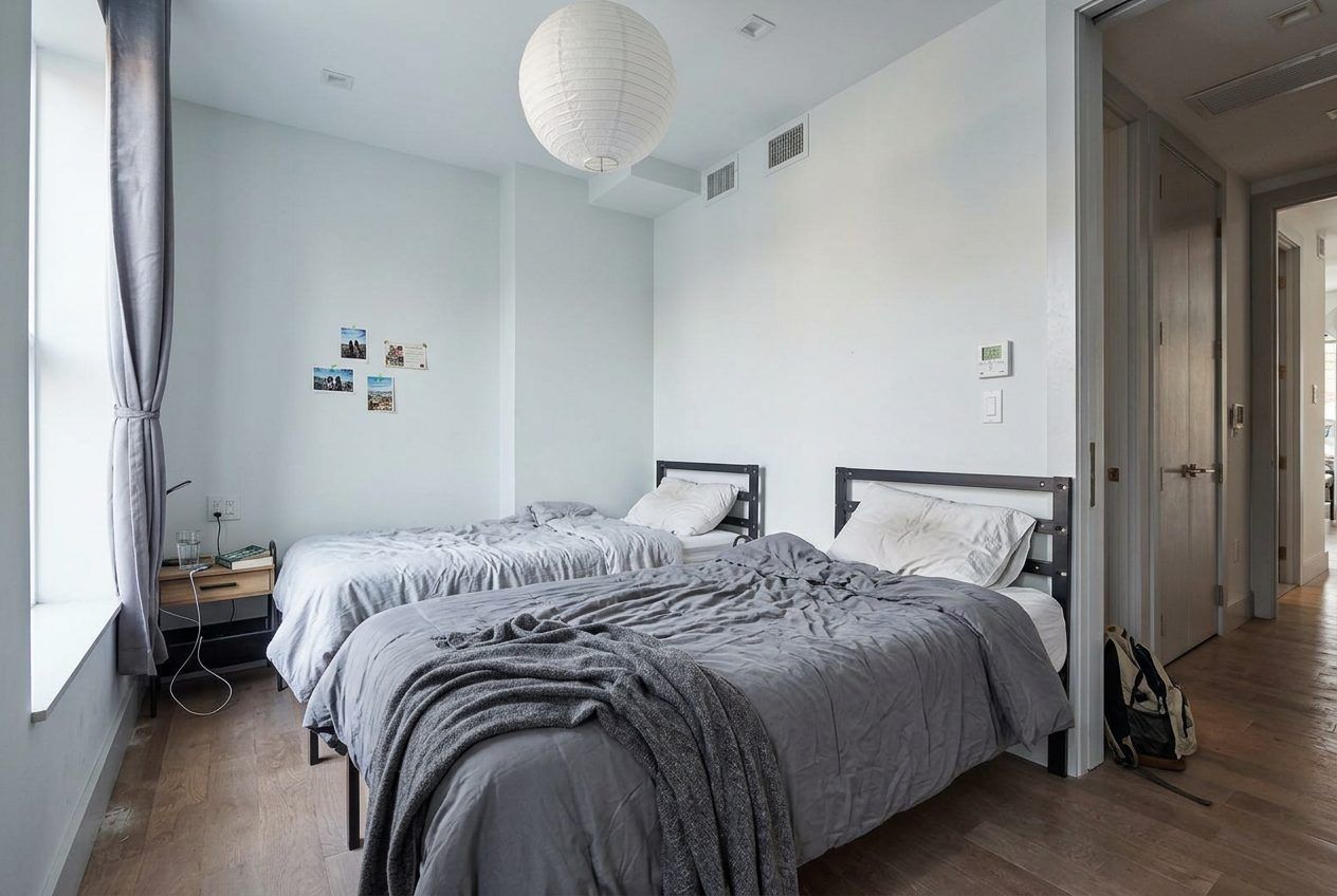 Furnished shared bedroom in Brooklyn apartment