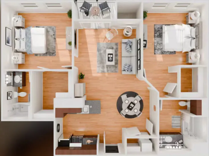 Lorenzo Apartments 2B2B | Near USC | Top Floor | Fully Furnished