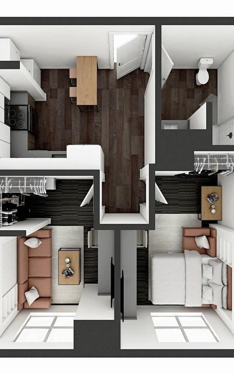 Spacious 2-Bedroom Apartment at The Dean Campustown | Near UIUC | Gym & Study Room