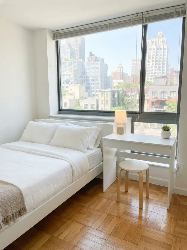 (No pets) 1 furnished Master bedroom available (private bathroom) in a 3 bed apartment with 2 bathrooms in a luxury building in the Downtown Brooklyn/Dumbo area - Bedroom 2