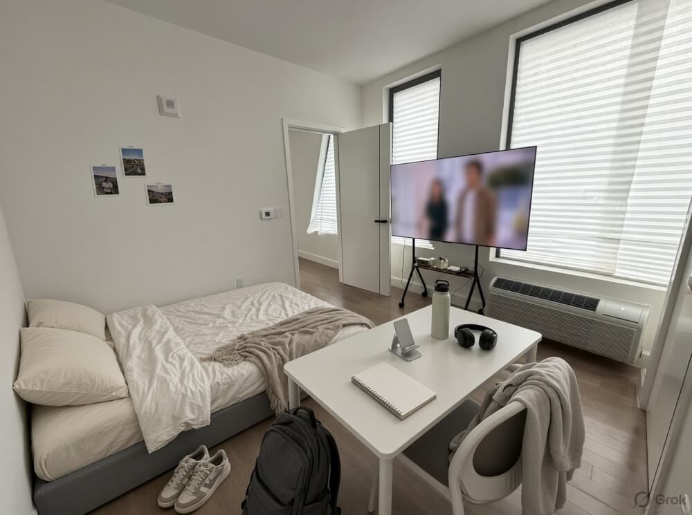 Modern Master Suite with Manhattan Views at Singh Tower (JSQ) | Dec–Jan Sublet | Private Bath & Free Gym/Sauna