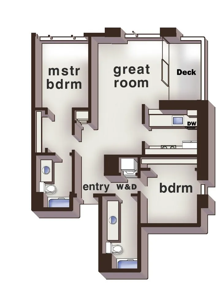 2 Bed / 2 Bath Harbor Steps Apartment with Bay Views