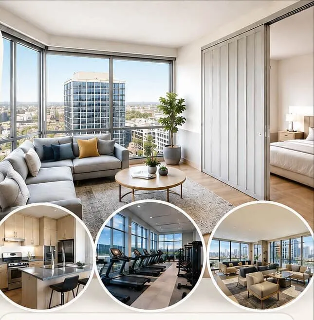 Harrison Luxury High-Rise: Spacious Flex Living Room | Steps to PATH Station (Easy NYC Commute)