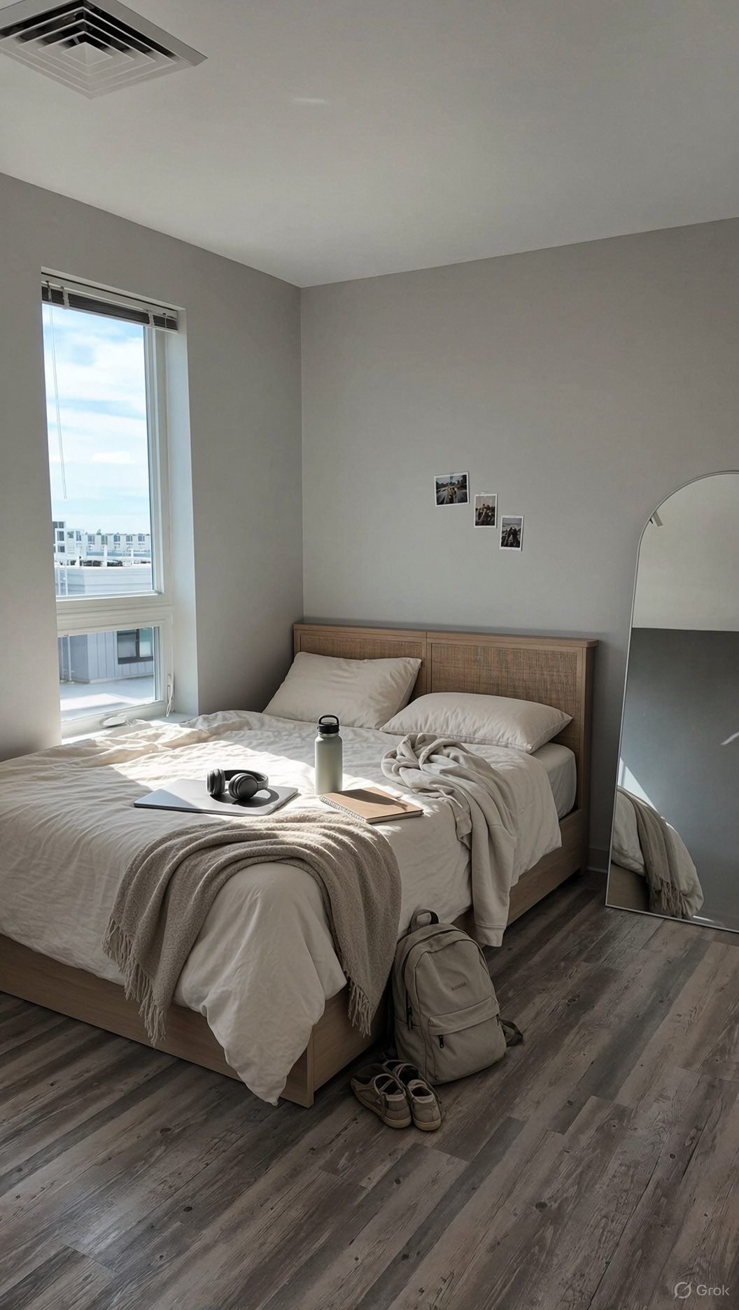 Furnished Primary Bedroom in a Modern Jersey City Apartment