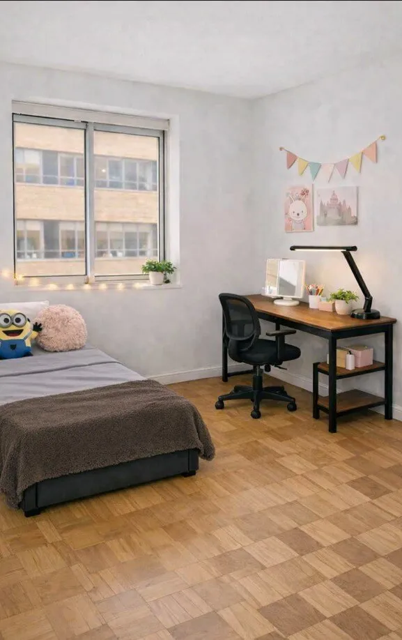 Furnished private room in a 3-bedroom Manhattan apartment