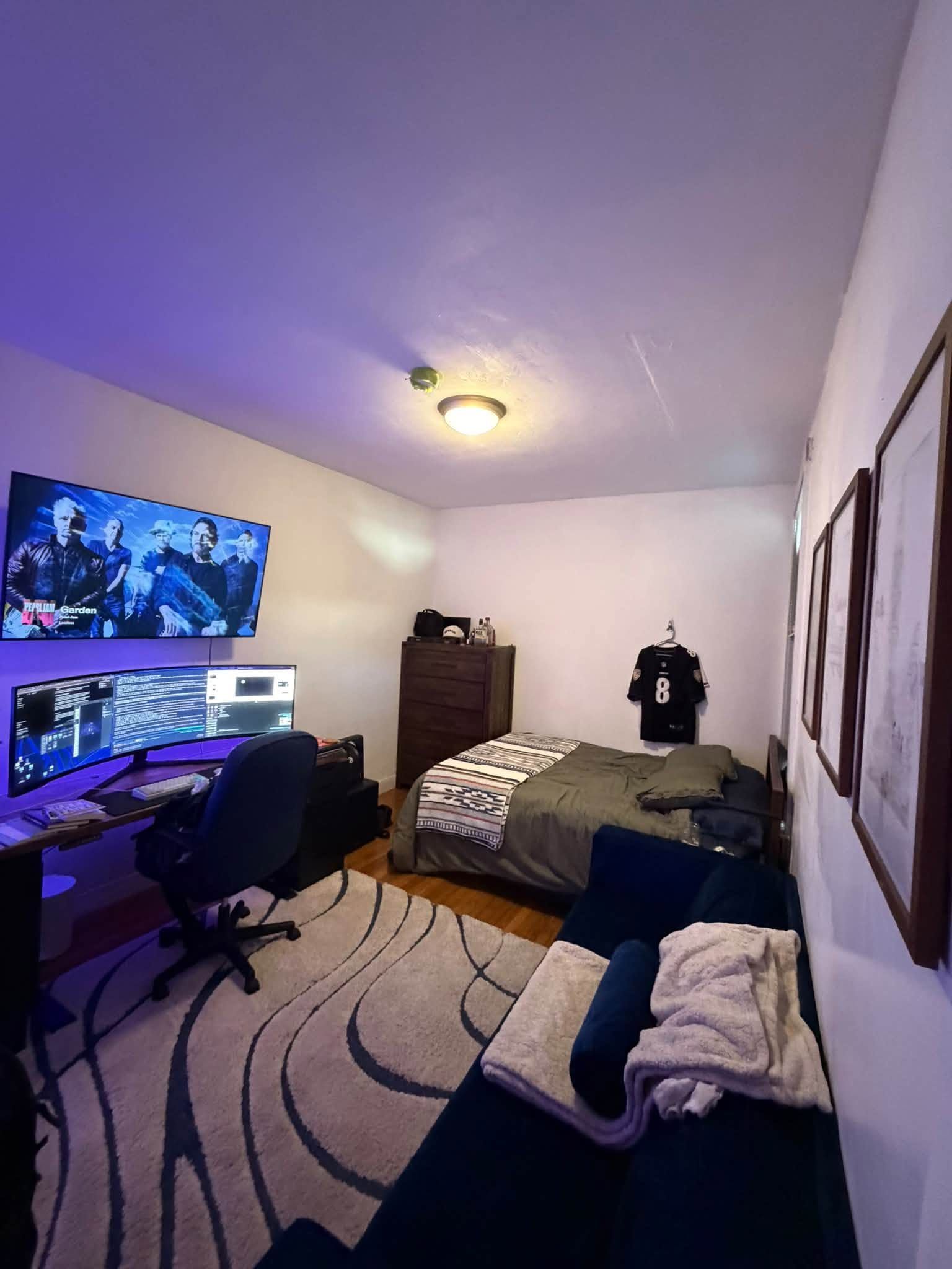 Furnished Bedroom in Brookline Apartment