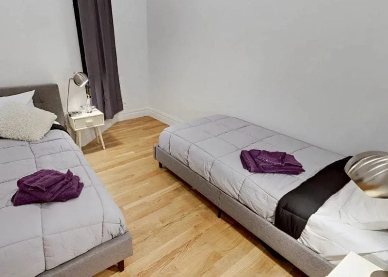 Furnished shared bedroom in a Bedford-Stuyvesant apartment