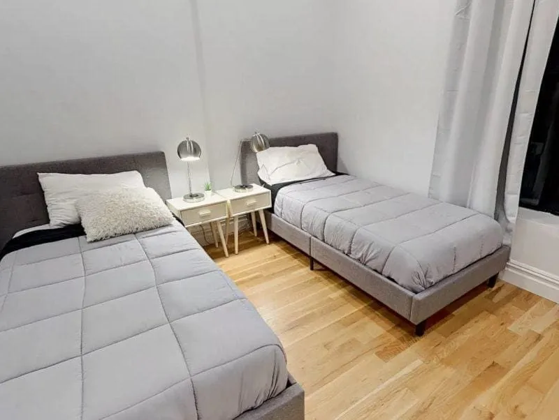 Furnished shared bedroom in a Bedford-Stuyvesant apartment