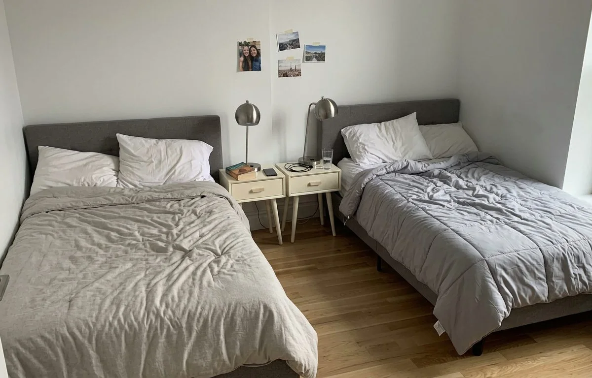Furnished shared bedroom in a Bedford-Stuyvesant apartment